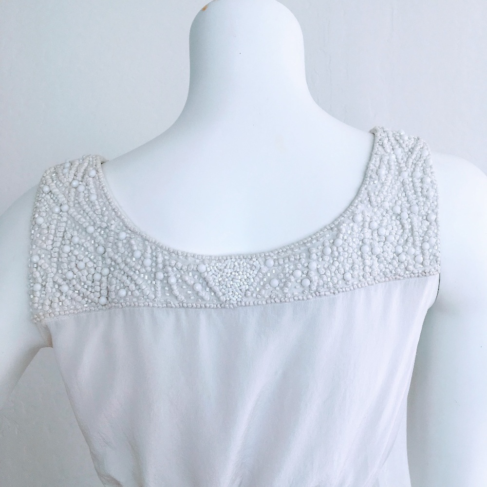 Club Monaco White Beaded Dress - Picture 5 of 5